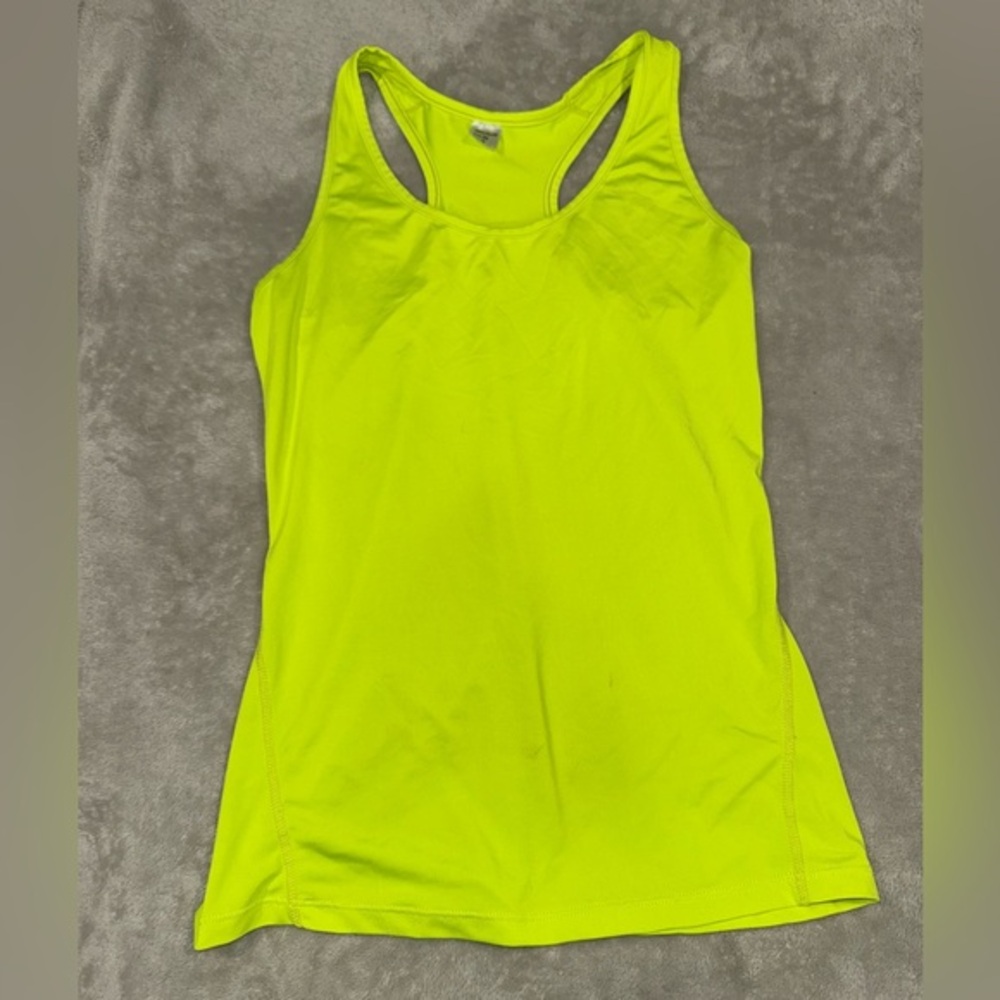 Vibrant Yellow Fitted Sleeveless Tank Top